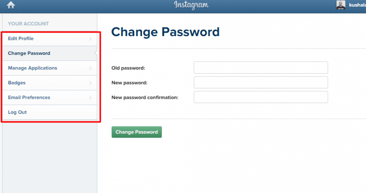 Промените лозинку Инстаграм