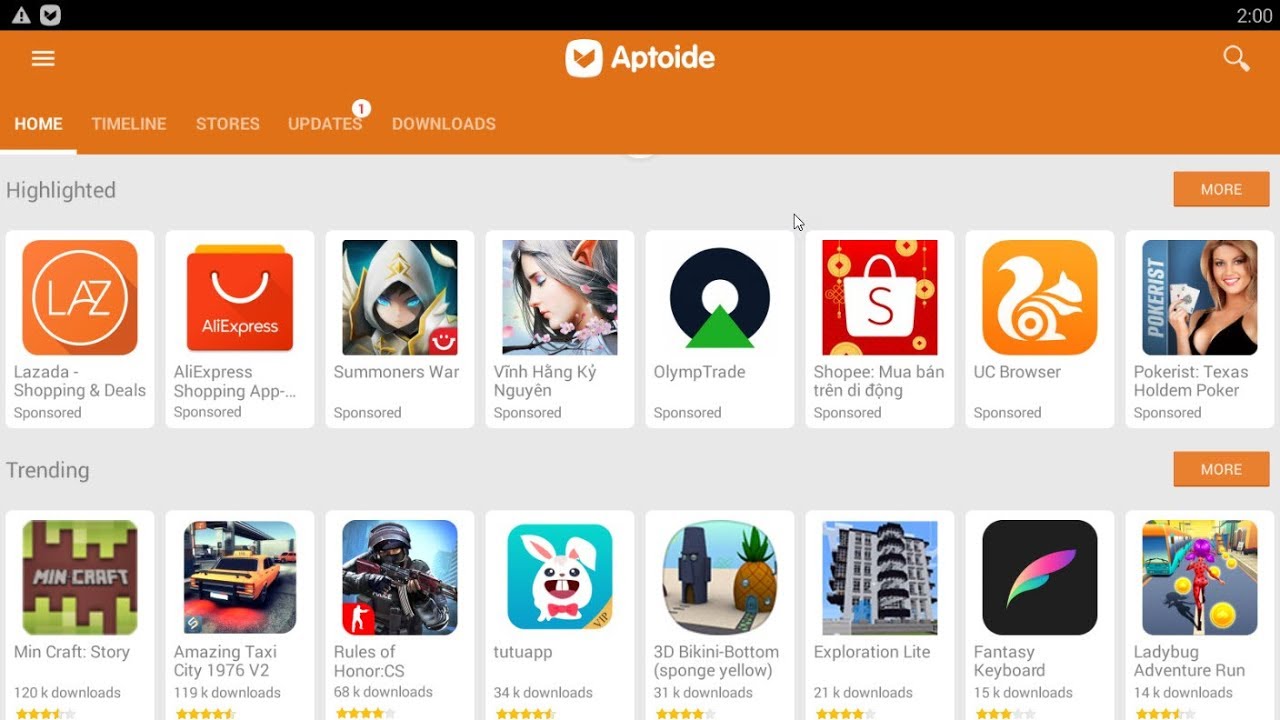 Aptoide 스토어