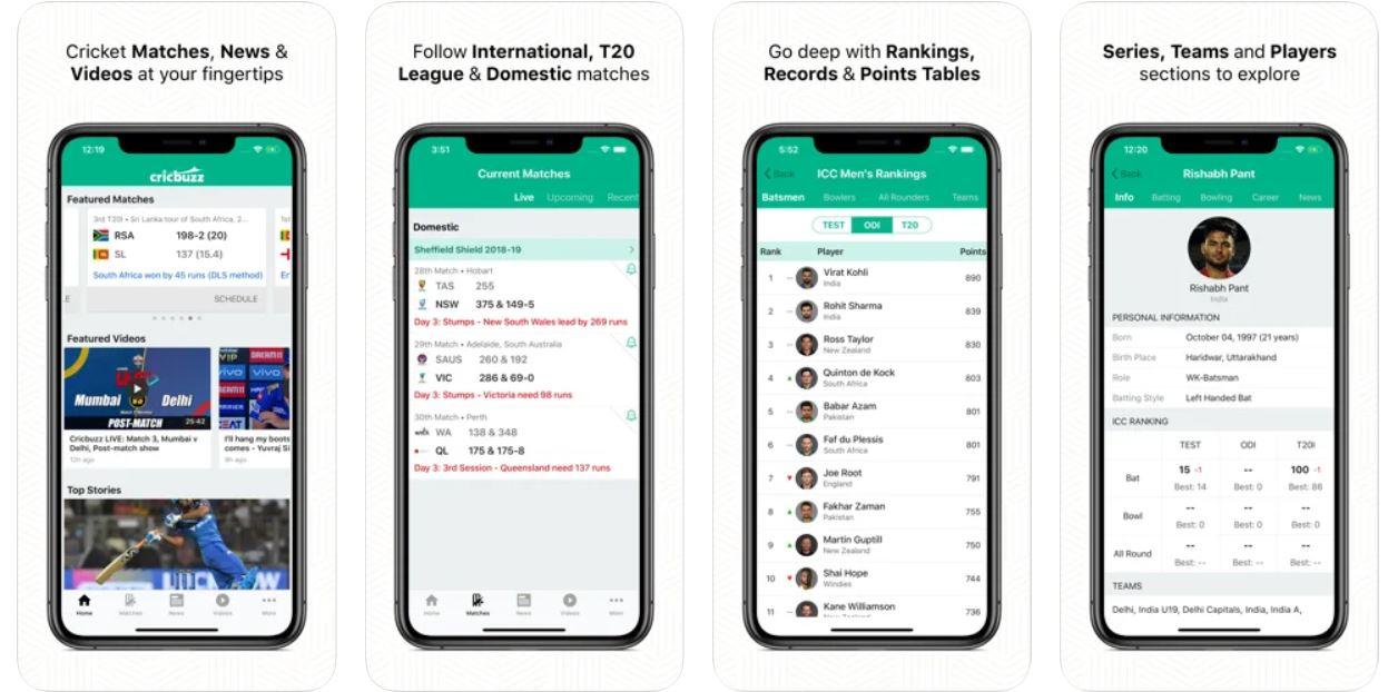 Cricbuzz kriketa rādītāji un ziņas