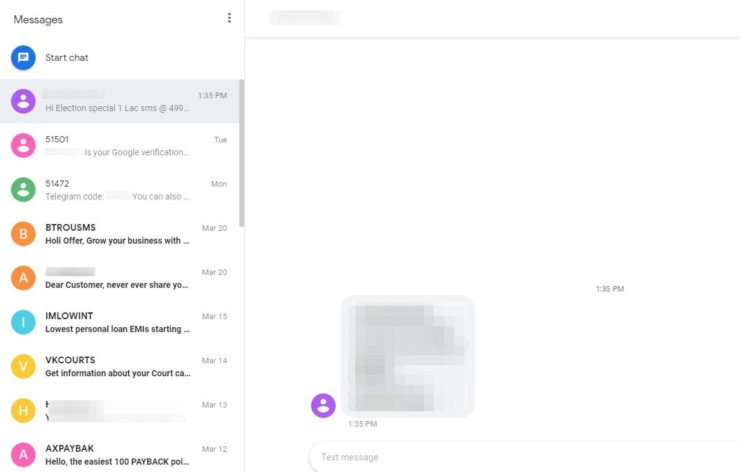 Android Messages -verkkotunnus: saat ilmoituksen heti tietokoneellasi