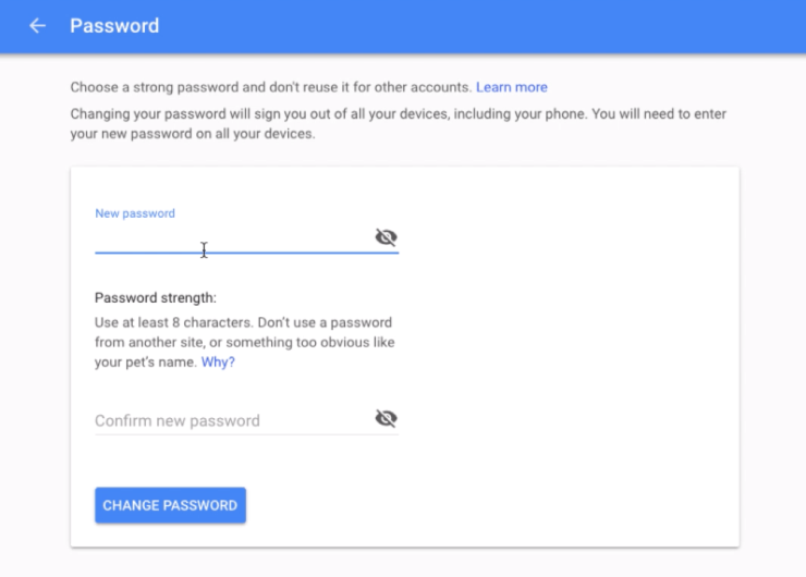 Pakeiskite „Google“ paskyrą arba „Gmail“ slaptažodį: paprasti žingsniai naudojant vaizdo įrašą