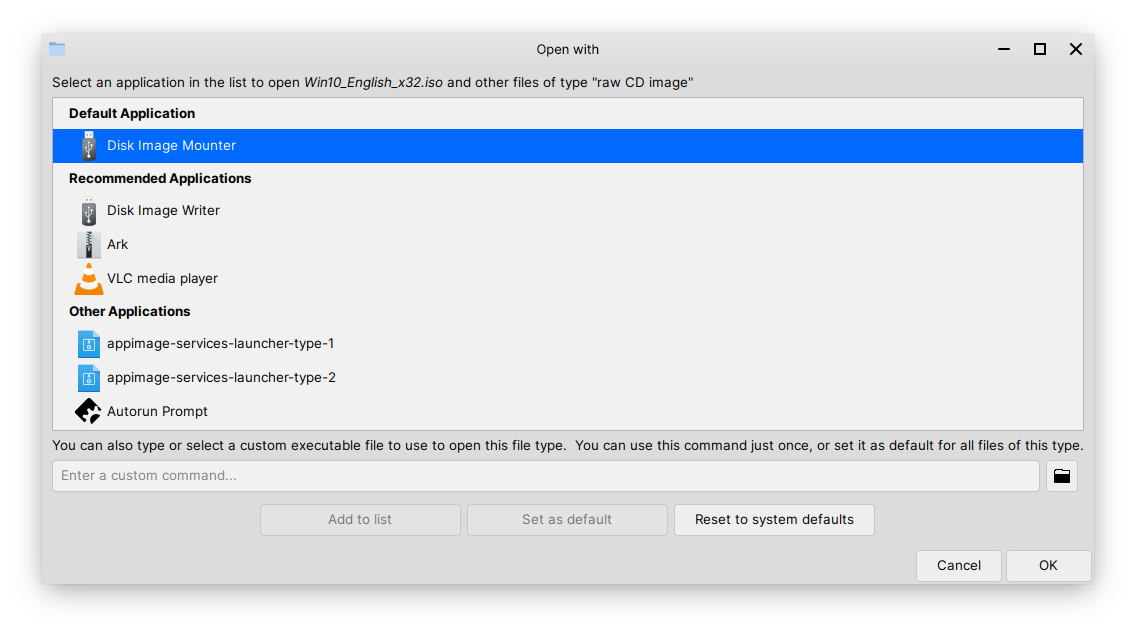 เลือก Image Mounter