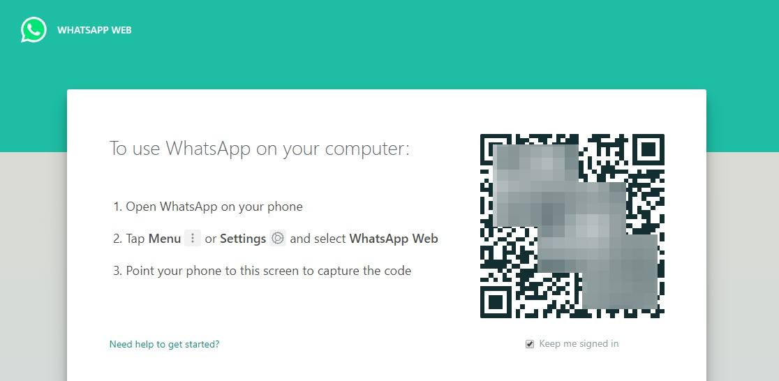 Codice QR per l'accesso a WhatsApp Web