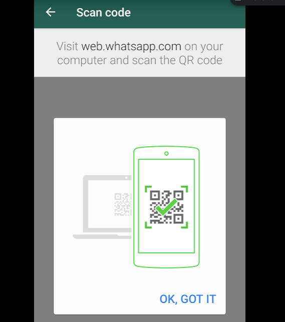 Сканування QR-коду WhatsApp Web